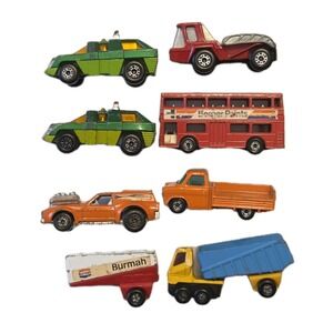 Vintage Lesney Matchbox Diecast Cars Trucks Lot 8 Pcs